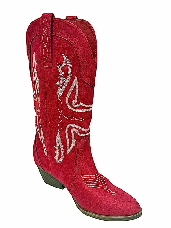 Shoes - Sugar Tammy Western Cowboy Boots Red Women’s Size 9M Pointed Toe Pull On